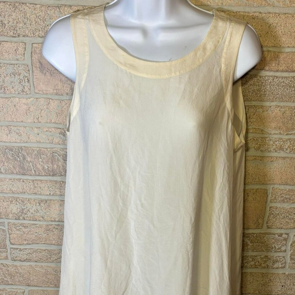 Eileen Fisher 100% Silk‎ Sleeveless Boat Neck Tunic Size XS/TP